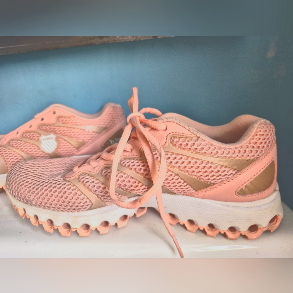 Pink and White K-swiss Athletic Sneakers